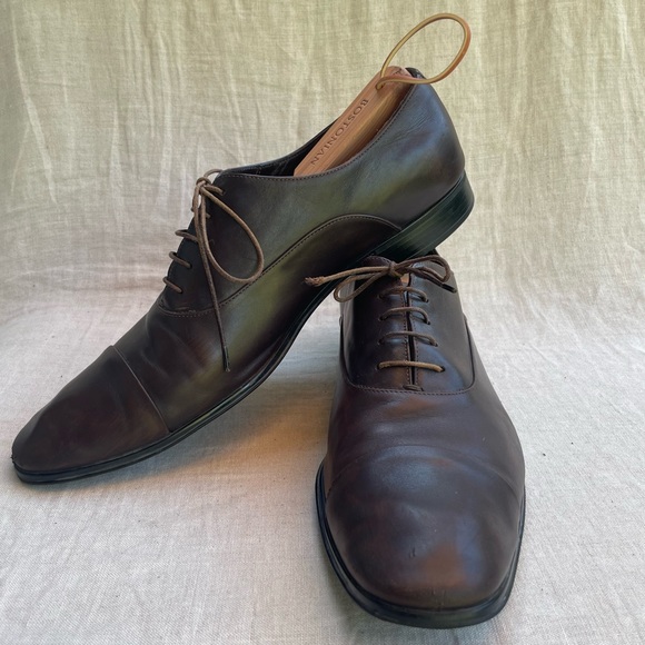 FERRAGAMO REMIGIO OXFORD IN CHOCOLATE BROWN - Picture 1 of 7